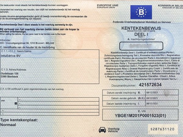 inschrijvingsbewijs speedpedelec